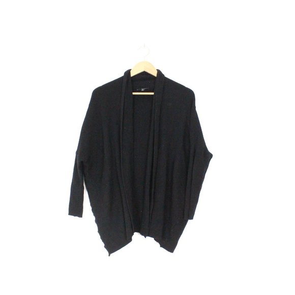 *harvé bernard Black Ribbed Cardigan - Picture 1 of 6